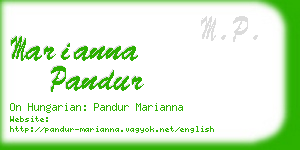 marianna pandur business card